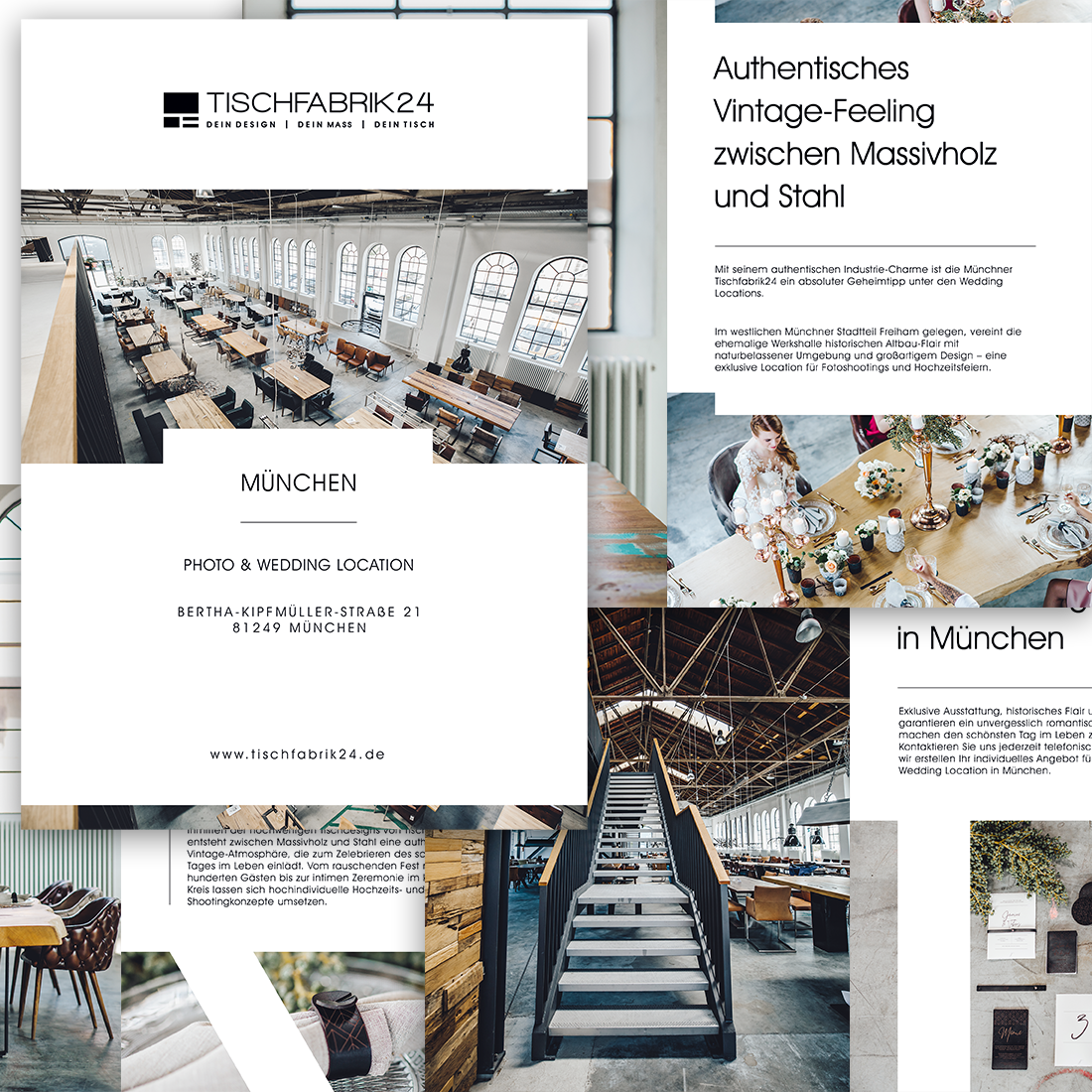 Borschüre einer Werbekampagne für Fotoshootings